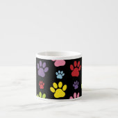 Kleurrijke poten, Paw Pattern, Dog Paws, Jouw naam Espresso Kop (Voorkant)