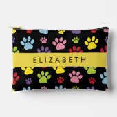 Kleurrijke poten, Paw Pattern, Dog Paws, Jouw naam Etui (Voorkant)