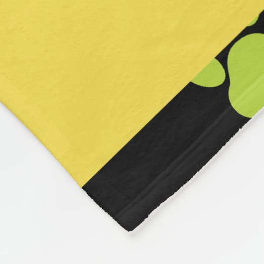 Kleurrijke poten, Paw Pattern, Dog Paws, Jouw naam Fleece Deken (Hoek)