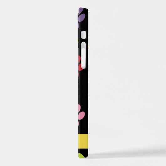 Kleurrijke poten, Paw Pattern, Dog Paws, Jouw naam iPhone Hoesje (Linkerkant)