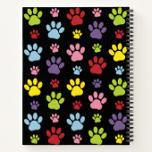 Kleurrijke poten, Paw Pattern, Dog Paws, Jouw naam Notitieboek (Achterkant)