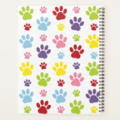 Kleurrijke poten, Paw Pattern, Dog Paws, Jouw naam Planner (Achterkant)
