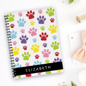Kleurrijke poten, Paw Pattern, Dog Paws, Jouw naam Planner