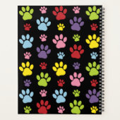 Kleurrijke poten, Paw Pattern, Dog Paws, Jouw naam Planner (Achterkant)
