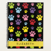 Kleurrijke poten, Paw Pattern, Dog Paws, Jouw naam Planner (Voorkant)
