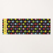 Kleurrijke poten, Paw Pattern, Dog Paws, Jouw naam Yogamat (Voorkant (horizontaal))