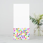 Kleurrijke poten, Paw Pattern, Dog Paws, Paw Print (Staand voorkant)