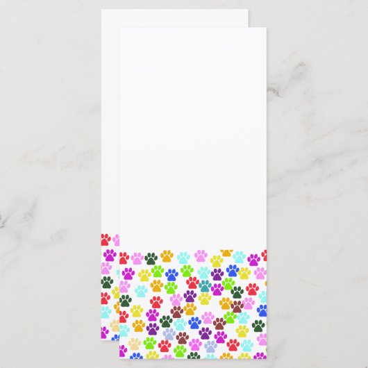 Kleurrijke poten, Paw Pattern, Dog Paws, Paw Print (Voorkant / Achterkant)
