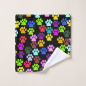 Kleurrijke poten, Paw Pattern, Dog Paws, Paw Print Bad Handdoek (Wasdoekje)