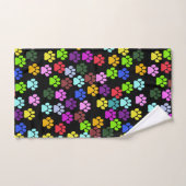 Kleurrijke poten, Paw Pattern, Dog Paws, Paw Print Bad Handdoek (Handdoek)