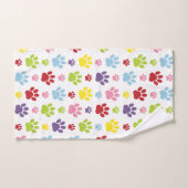 Kleurrijke poten, Paw Pattern, Dog Paws, Paw Print Bad Handdoek (Handdoek)