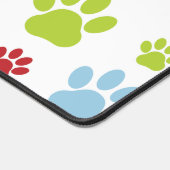 Kleurrijke poten, Paw Pattern, Dog Paws, Paw Print Bureaumat (Hoek)