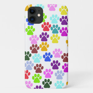 Kleurrijke poten, Paw Pattern, Dog Paws, Paw Print iPhone 11 Hoesje