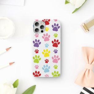 Kleurrijke poten, Paw Pattern, Dog Paws, Paw Print Case-Mate iPhone Case