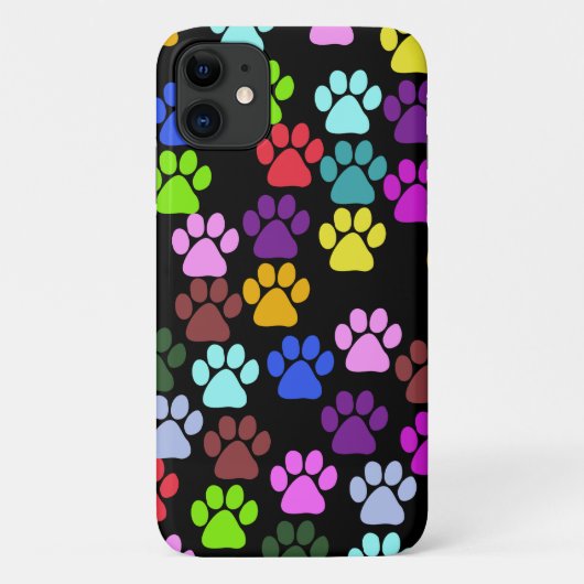 Kleurrijke poten, Paw Pattern, Dog Paws, Paw Print Case-Mate iPhone Case (Achterkant)