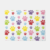 Kleurrijke poten, Paw Pattern, Dog Paws, Paw Print Deurmat (Voorkant)