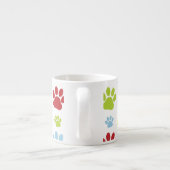 Kleurrijke poten, Paw Pattern, Dog Paws, Paw Print Espresso Kop (Achterkant)