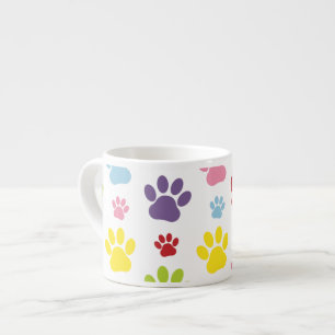 Kleurrijke poten, Paw Pattern, Dog Paws, Paw Print Espresso Kop
