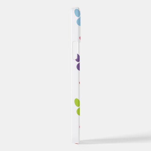 Kleurrijke poten, Paw Pattern, Dog Paws, Paw Print iPhone Hoesje (Rechterkant)