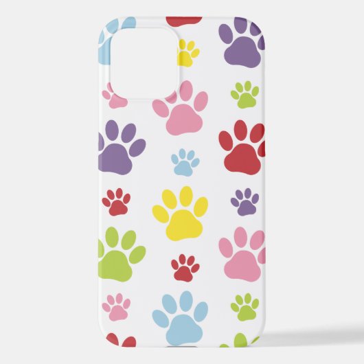 Kleurrijke poten, Paw Pattern, Dog Paws, Paw Print iPhone Hoesje (Achterkant)