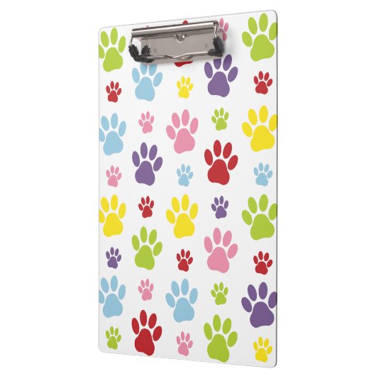 Kleurrijke poten, Paw Pattern, Dog Paws, Paw Print Klembord (Links)