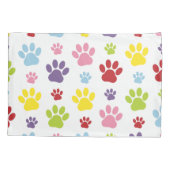 Kleurrijke poten, Paw Pattern, Dog Paws, Paw Print Kussensloop (Achterkant)