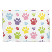 Kleurrijke poten, Paw Pattern, Dog Paws, Paw Print Kussensloop (Voorkant)