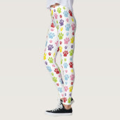 Kleurrijke poten, Paw Pattern, Dog Paws, Paw Print Leggings (Links)