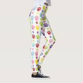 Kleurrijke poten, Paw Pattern, Dog Paws, Paw Print Leggings (Rechts)
