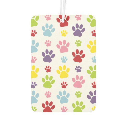 Kleurrijke poten, Paw Pattern, Dog Paws, Paw Print Luchtverfrisser (Achterkant)
