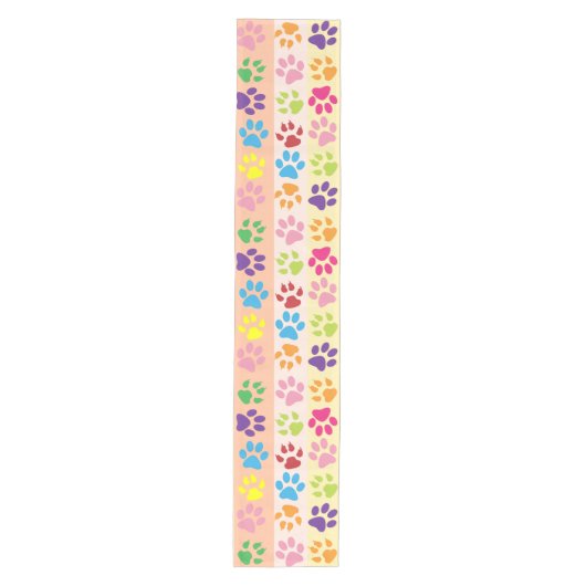 Kleurrijke poten, Paw Pattern, Dog Paws, Paw Print Medium Tafelloper (Voorkant)