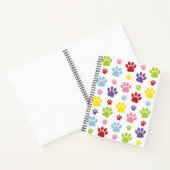 Kleurrijke poten, Paw Pattern, Dog Paws, Paw Print Notitieboek (Binnen)