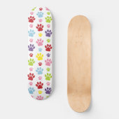 Kleurrijke poten, Paw Pattern, Dog Paws, Paw Print Persoonlijk Skateboard (Voorkant)