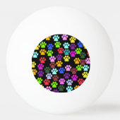 Kleurrijke poten, Paw Pattern, Dog Paws, Paw Print Pingpongbal (Voorkant)