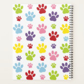 Kleurrijke poten, Paw Pattern, Dog Paws, Paw Print Planner (Achterkant)