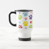 Kleurrijke poten, Paw Pattern, Dog Paws, Paw Print Reisbeker (Links)