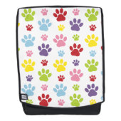 Kleurrijke poten, Paw Pattern, Dog Paws, Paw Print Rugtassen (Voorkant)