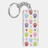 Kleurrijke poten, Paw Pattern, Dog Paws, Paw Print Sleutelhanger (Voorkant Links)