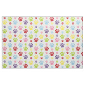Kleurrijke poten, Paw Pattern, Dog Paws, Paw Print Stof (Fat Quarter)