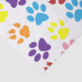 Kleurrijke poten, Paw Pattern, Dog Paws, Paw Print Tissuepapier (Detail)
