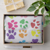 Kleurrijke poten, Paw Pattern, Dog Paws, Paw Print Tissuepapier (Geschenk)