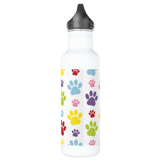 Kleurrijke poten, Paw Pattern, Dog Paws, Paw Print Waterfles (Links)