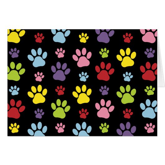 Kleurrijke poten, Paw Pattern, Paw Prints, Dog Paw (Voorkant Horizontaal)