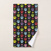 Kleurrijke poten, Paw Pattern, Paw Prints, Dog Paw Bad Handdoek (Handdoek)