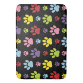 Kleurrijke poten, Paw Pattern, Paw Prints, Dog Paw Badmat (Voorkant Verticaal)