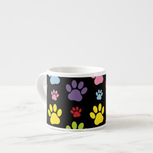 Kleurrijke poten, Paw Pattern, Paw Prints, Dog Paw Espresso Kop