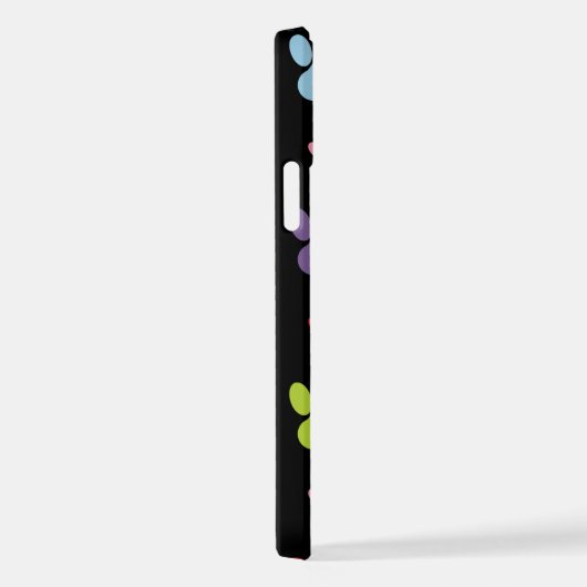 Kleurrijke poten, Paw Pattern, Paw Prints, Dog Paw iPhone Hoesje (Rechterkant)