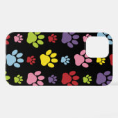 Kleurrijke poten, Paw Pattern, Paw Prints, Dog Paw iPhone Hoesje (Achterkant horizontaal)