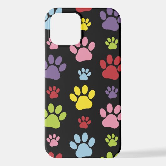 Kleurrijke poten, Paw Pattern, Paw Prints, Dog Paw iPhone Hoesje (Achterkant)
