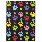 Kleurrijke poten, Paw Pattern, Paw Prints, Dog Paw Klembord (Achterkant)